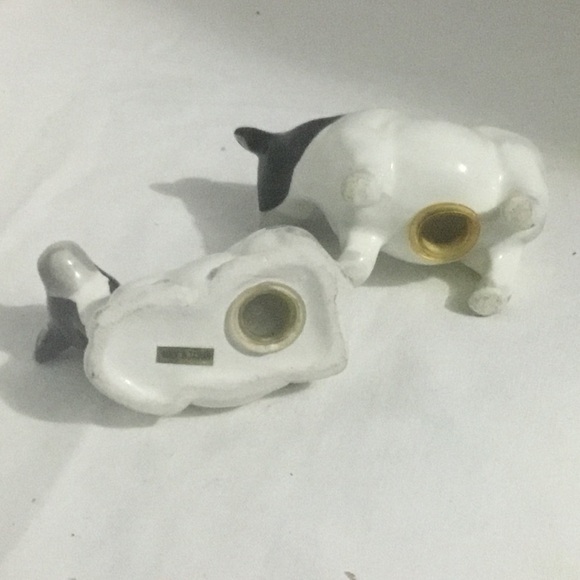 Vintage Melpa ceramic Black and White salt and pepper shakers- made in Japan - Picture 5 of 5